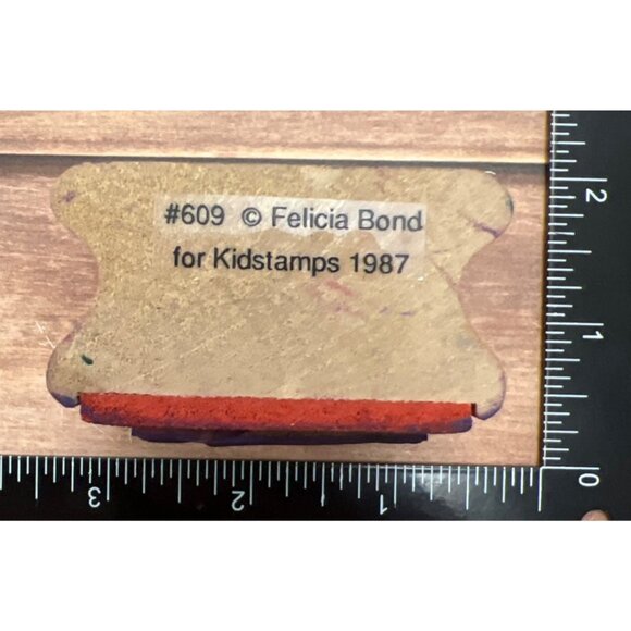 Kidstamps #609 Mouse With Cookie Felicia Bond Wood Mounted Rubber Stamp - Picture 7 of 8